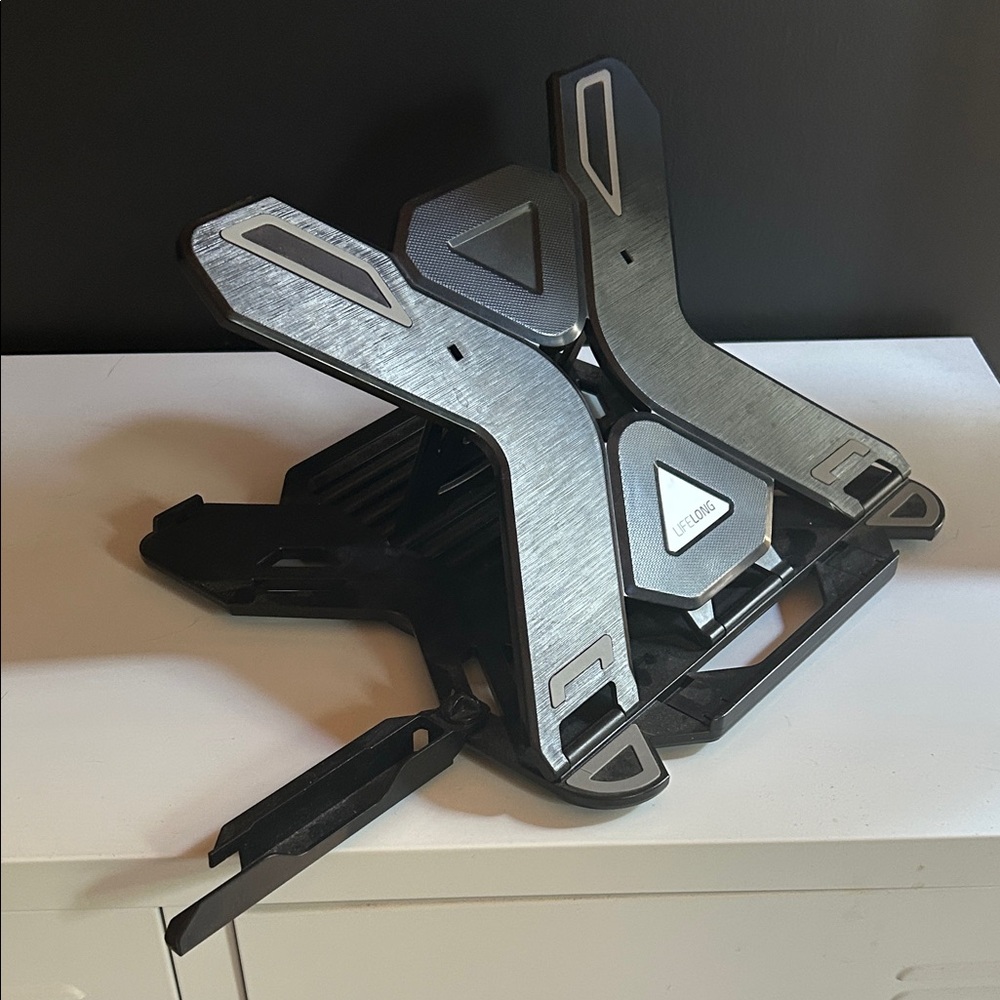 Ergonomic Laptop Stand - Black and Silver